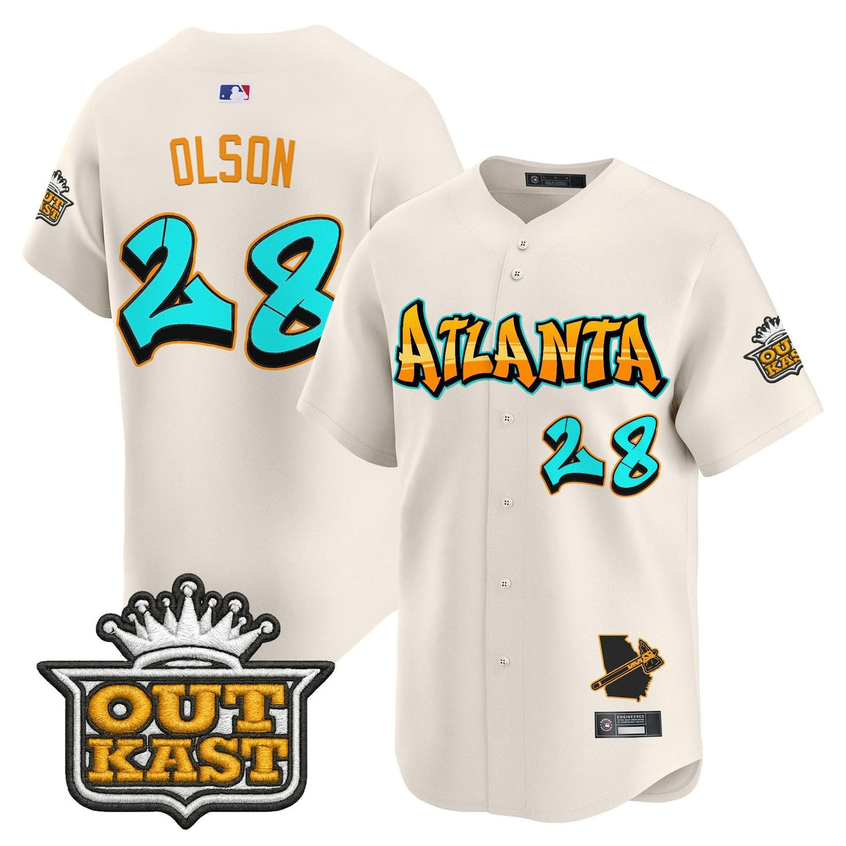 Men's Atlanta Braves 'Graffiti A-Town Edition' Vapor Premier Limited Jersey - All Stitched