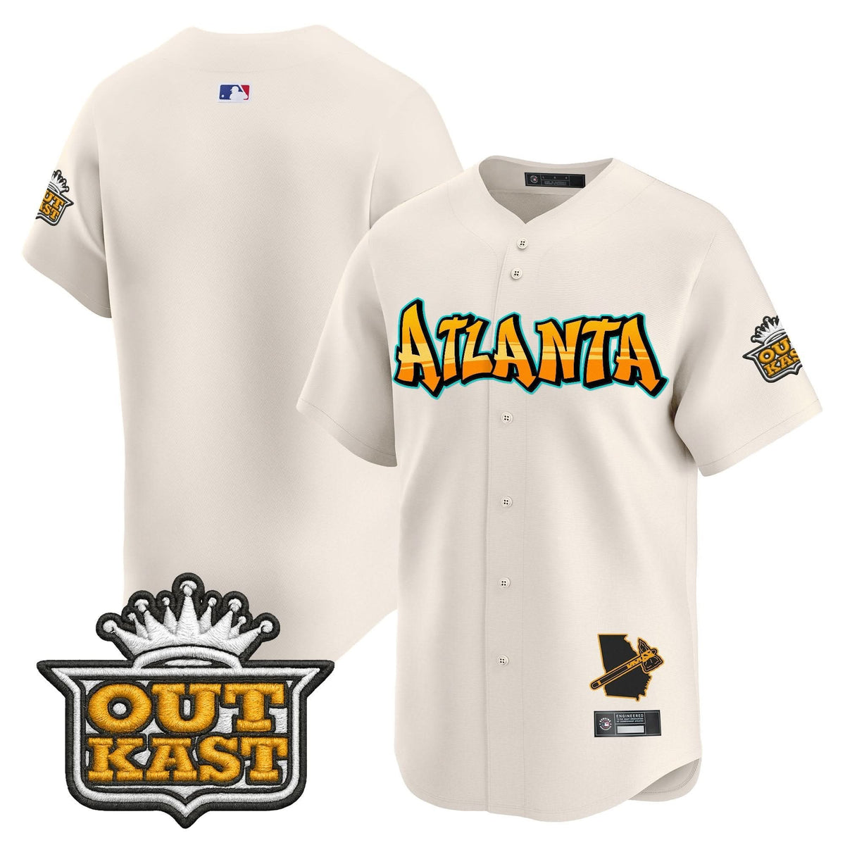 Men's Atlanta Braves 'Graffiti A-Town Edition' Vapor Premier Limited Jersey - All Stitched
