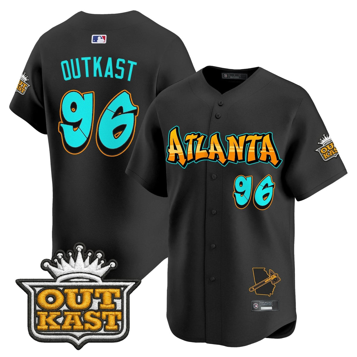 Men's Atlanta Braves 'Graffiti A-Town Edition' Vapor Premier Limited Jersey - All Stitched