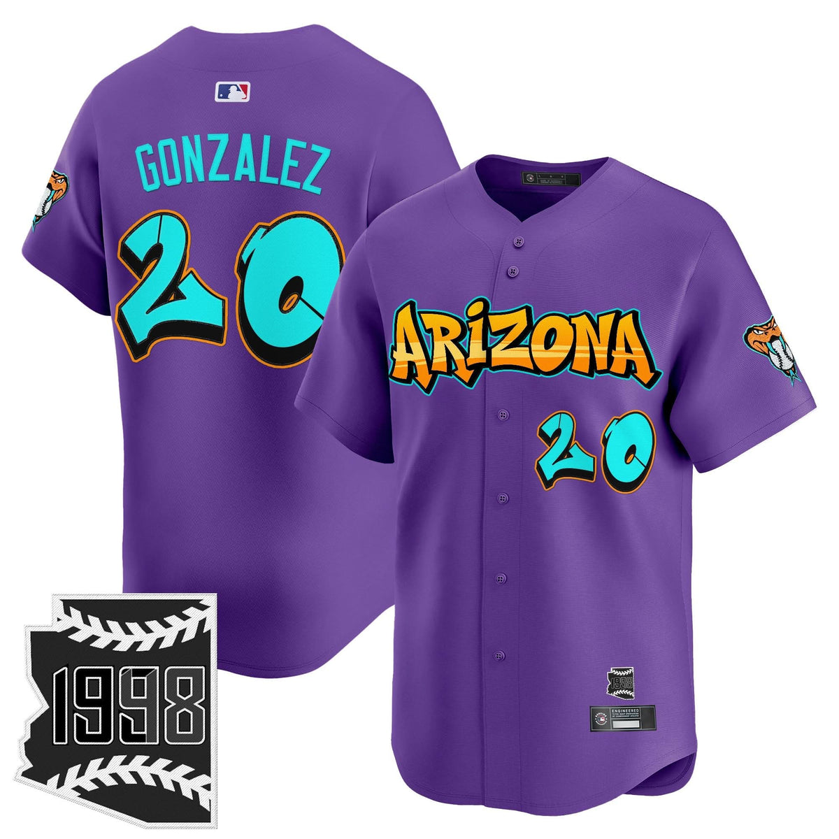 Men's Arizona Diamondbacks 'Graffiti Desert Ink Edition' Vapor Premier Limited Jersey - All Stitched