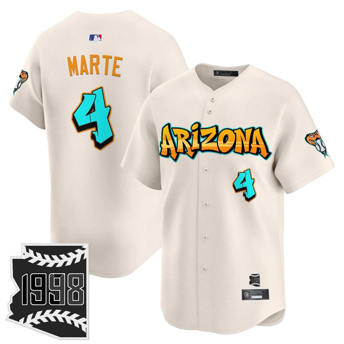 Men's Arizona Diamondbacks 'Graffiti Desert Ink Edition' Vapor Premier Limited Jersey - All Stitched