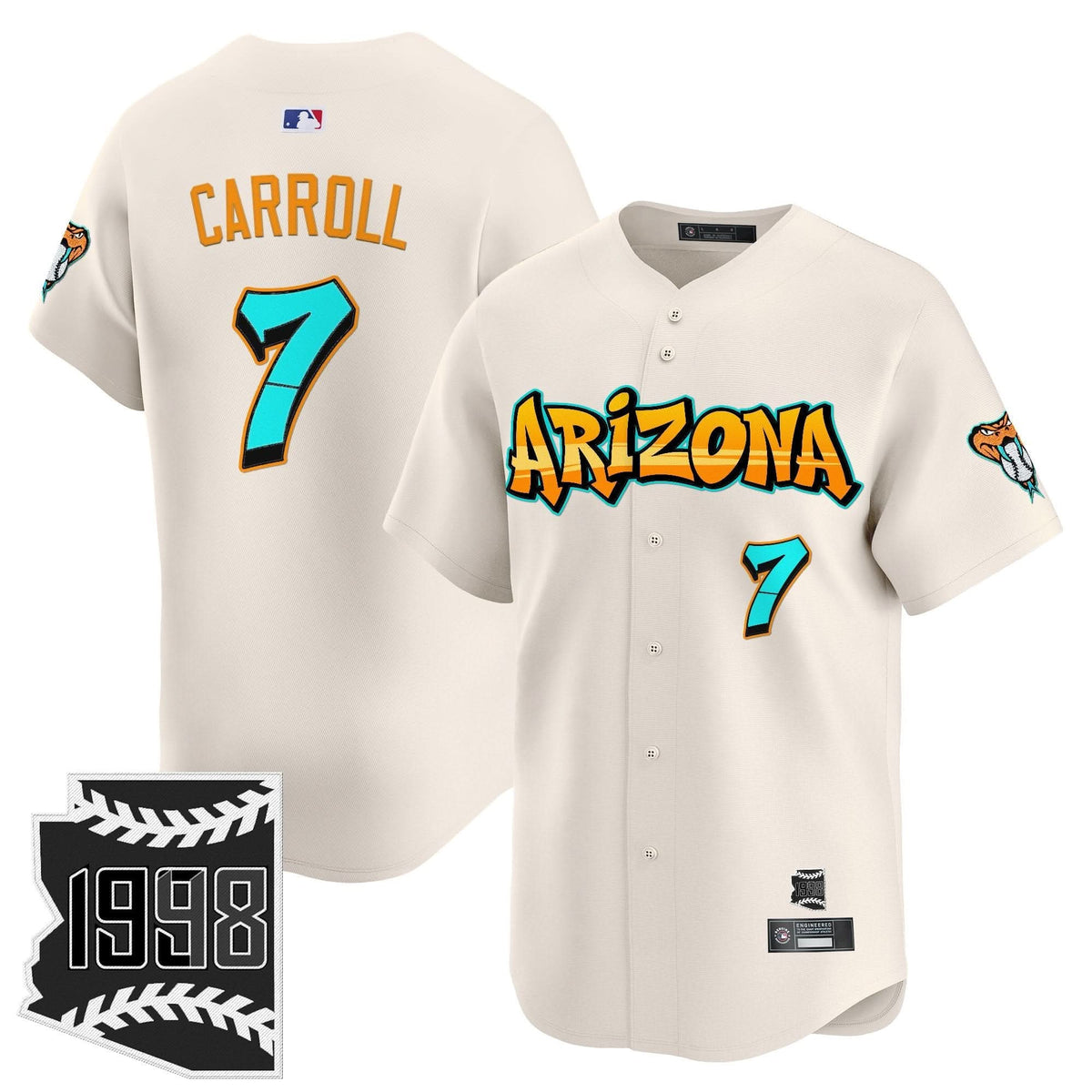 Men's Arizona Diamondbacks 'Graffiti Desert Ink Edition' Vapor Premier Limited Jersey - All Stitched