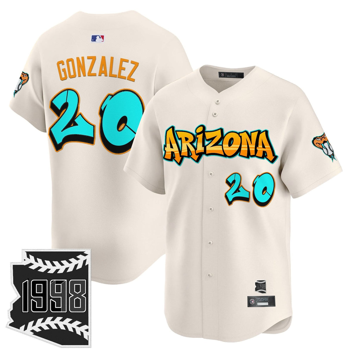Men's Arizona Diamondbacks 'Graffiti Desert Ink Edition' Vapor Premier Limited Jersey - All Stitched