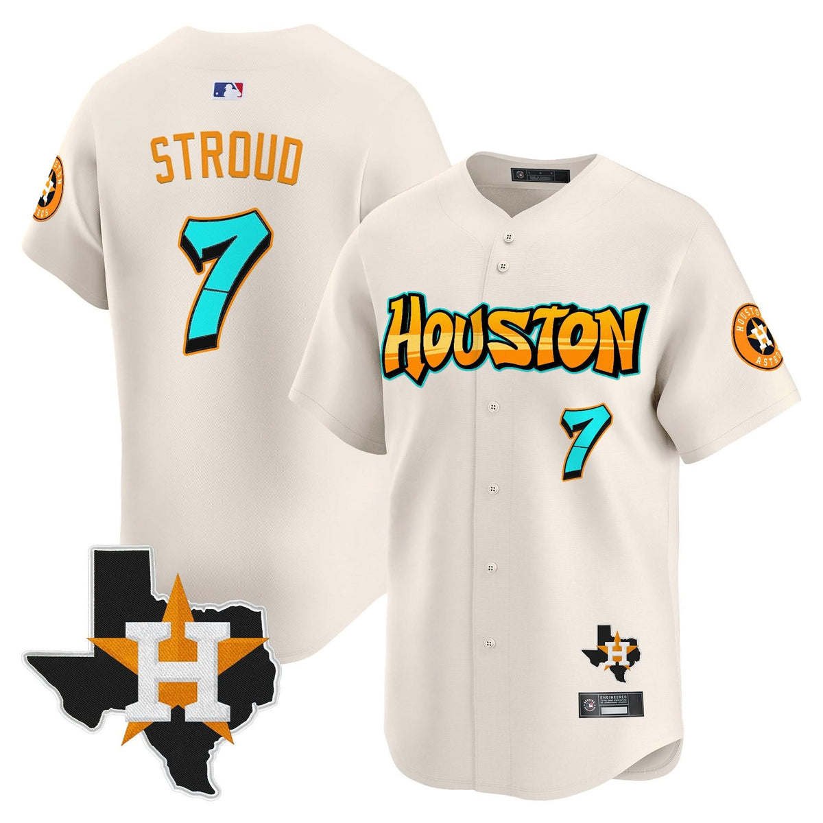 Men's Houston Astros 'Graffiti H-Town Edition' Vapor Premier Limited Jersey - All Stitched