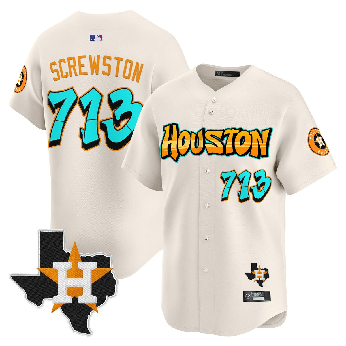 Men's Houston Astros 'Graffiti H-Town Edition' Vapor Premier Limited Jersey - All Stitched