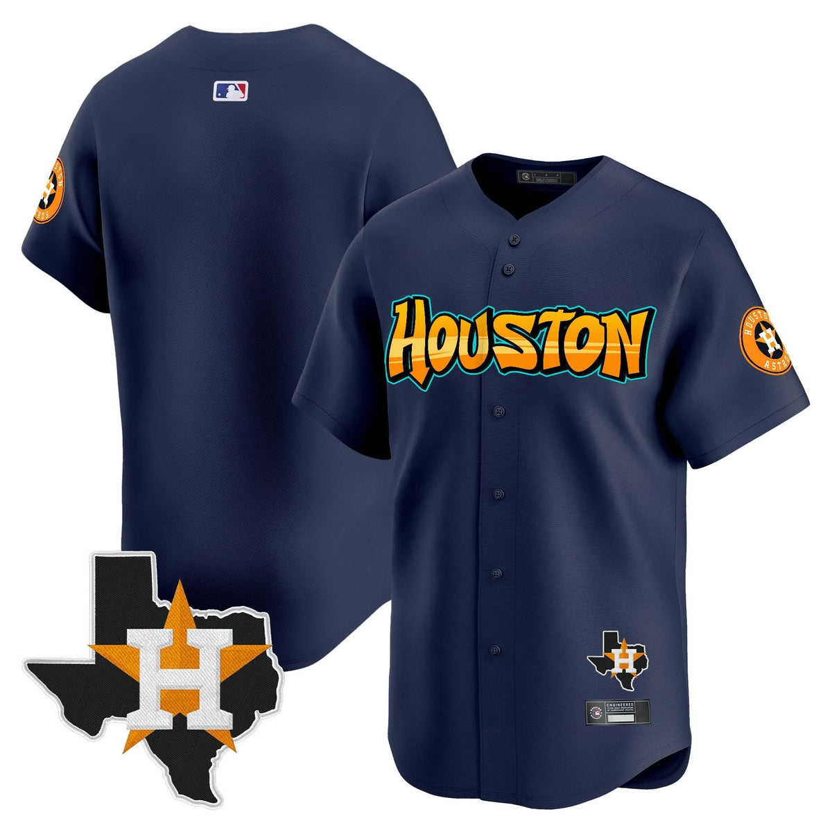 Men's Houston Astros 'Graffiti H-Town Edition' Vapor Premier Limited Jersey - All Stitched