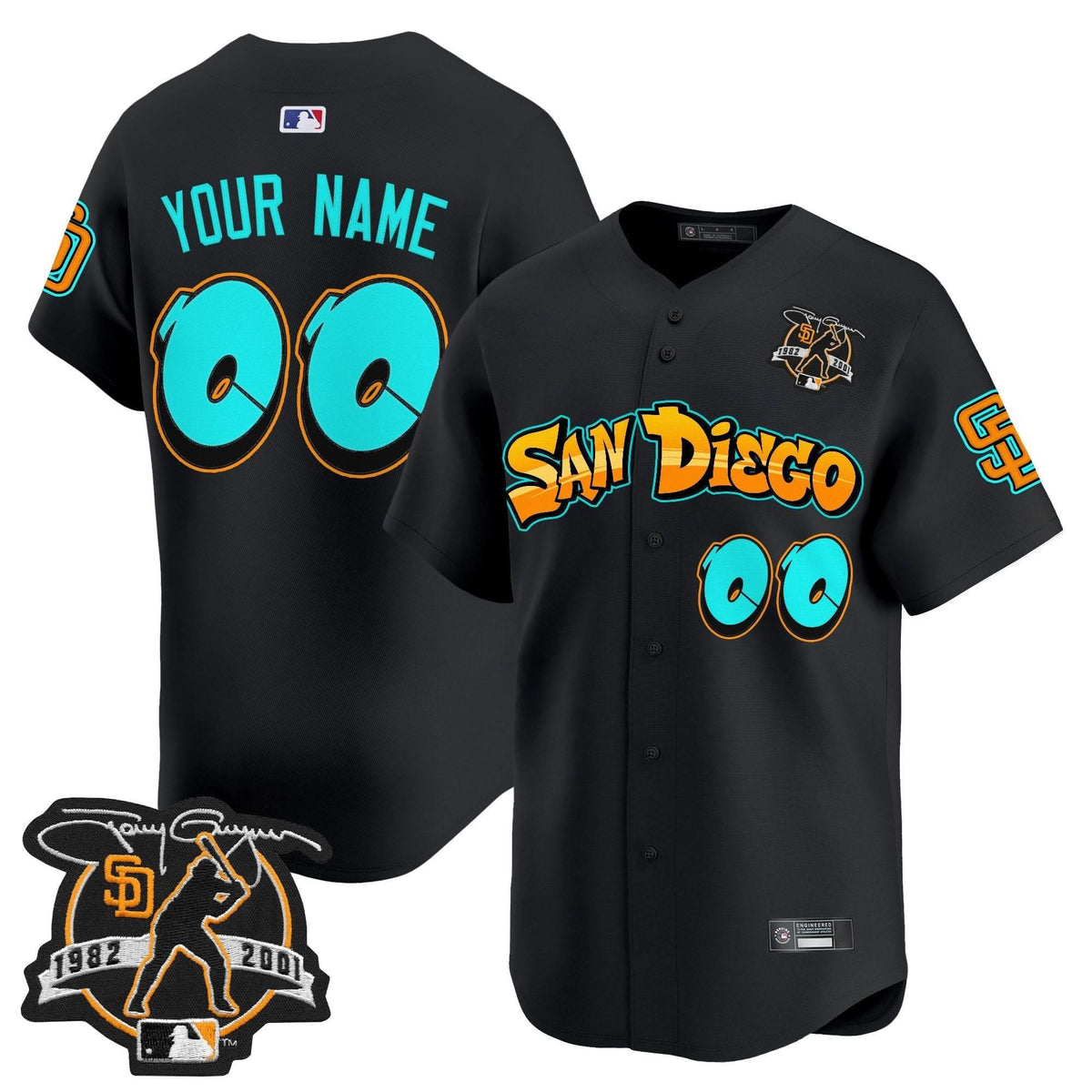 San Diego Padres 'Graffiti Barrio Edition' Vapor Premier Limited Custom Jersey - All Stitched