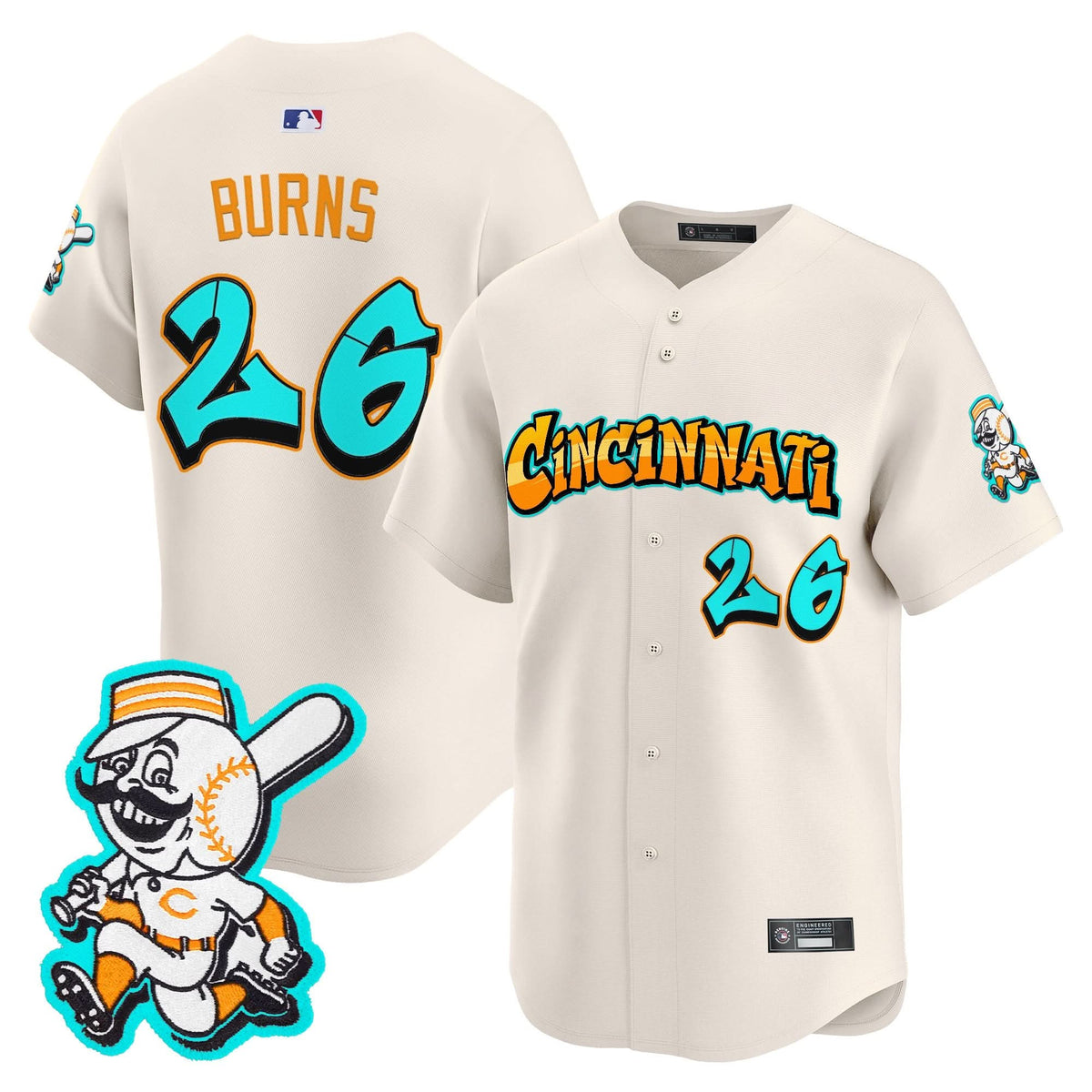 Men's Cincinnati Reds 'Graffiti Queen City Edition' Vapor Premier Limited Jersey - All Stitched
