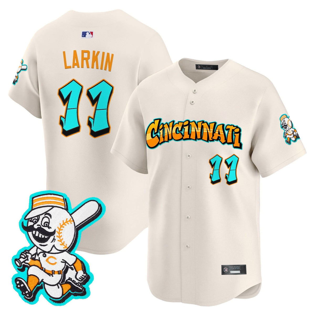 Men's Cincinnati Reds 'Graffiti Queen City Edition' Vapor Premier Limited Jersey - All Stitched