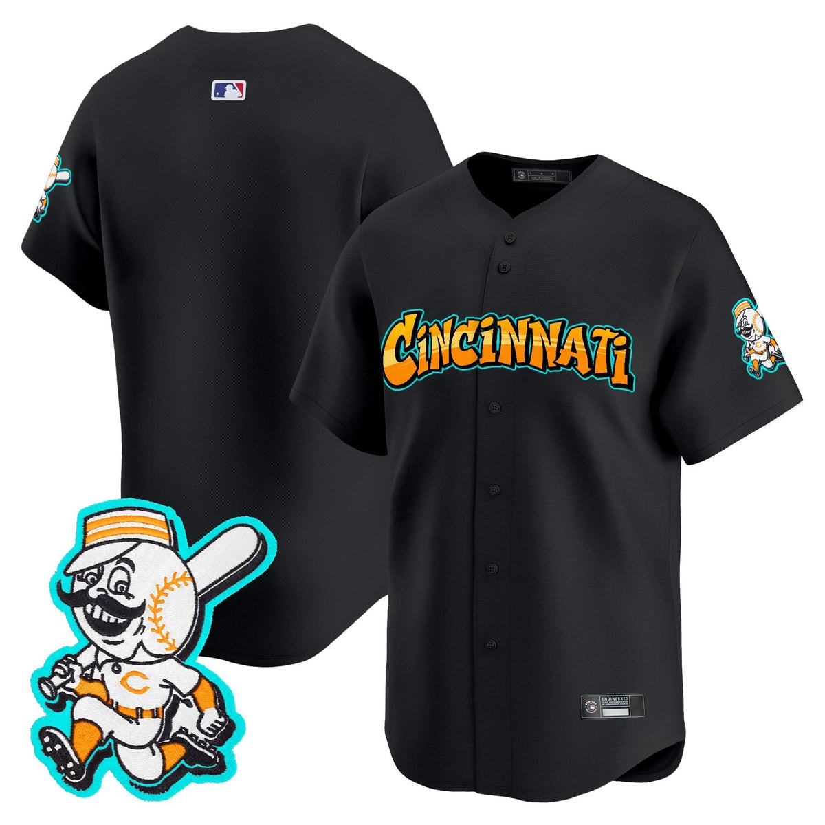 Men's Cincinnati Reds 'Graffiti Queen City Edition' Vapor Premier Limited Jersey - All Stitched