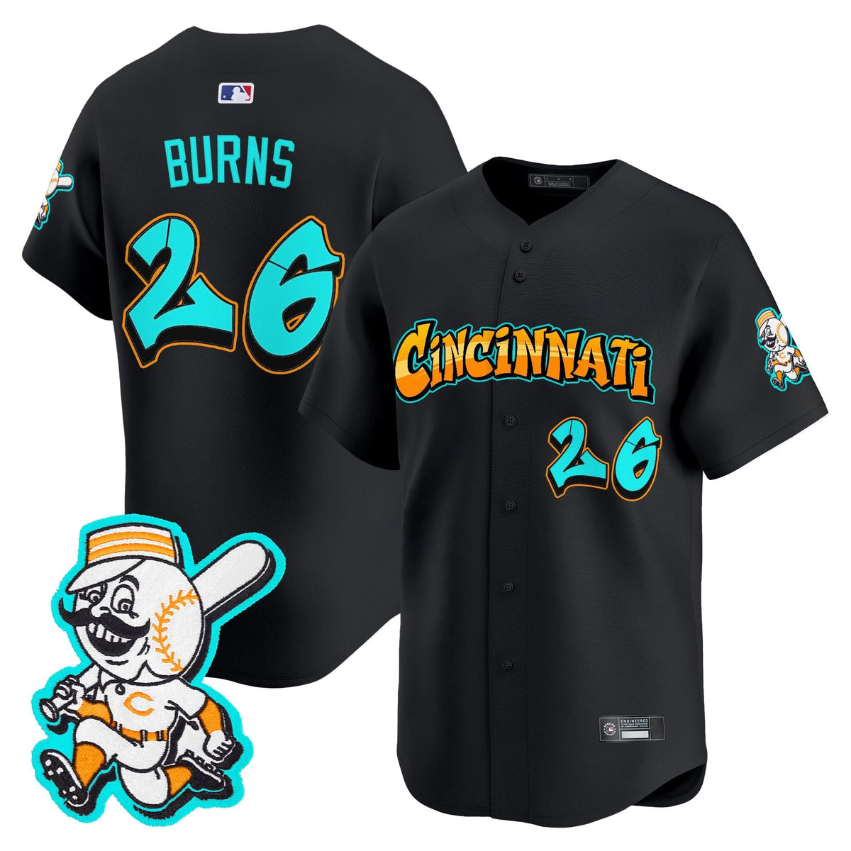 Men's Cincinnati Reds 'Graffiti Queen City Edition' Vapor Premier Limited Jersey - All Stitched