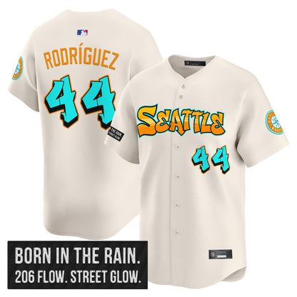 Men's Seattle Mariners 'Graffiti Emerald Drop Edition' Vapor Premier Limited Jersey - All Stitched