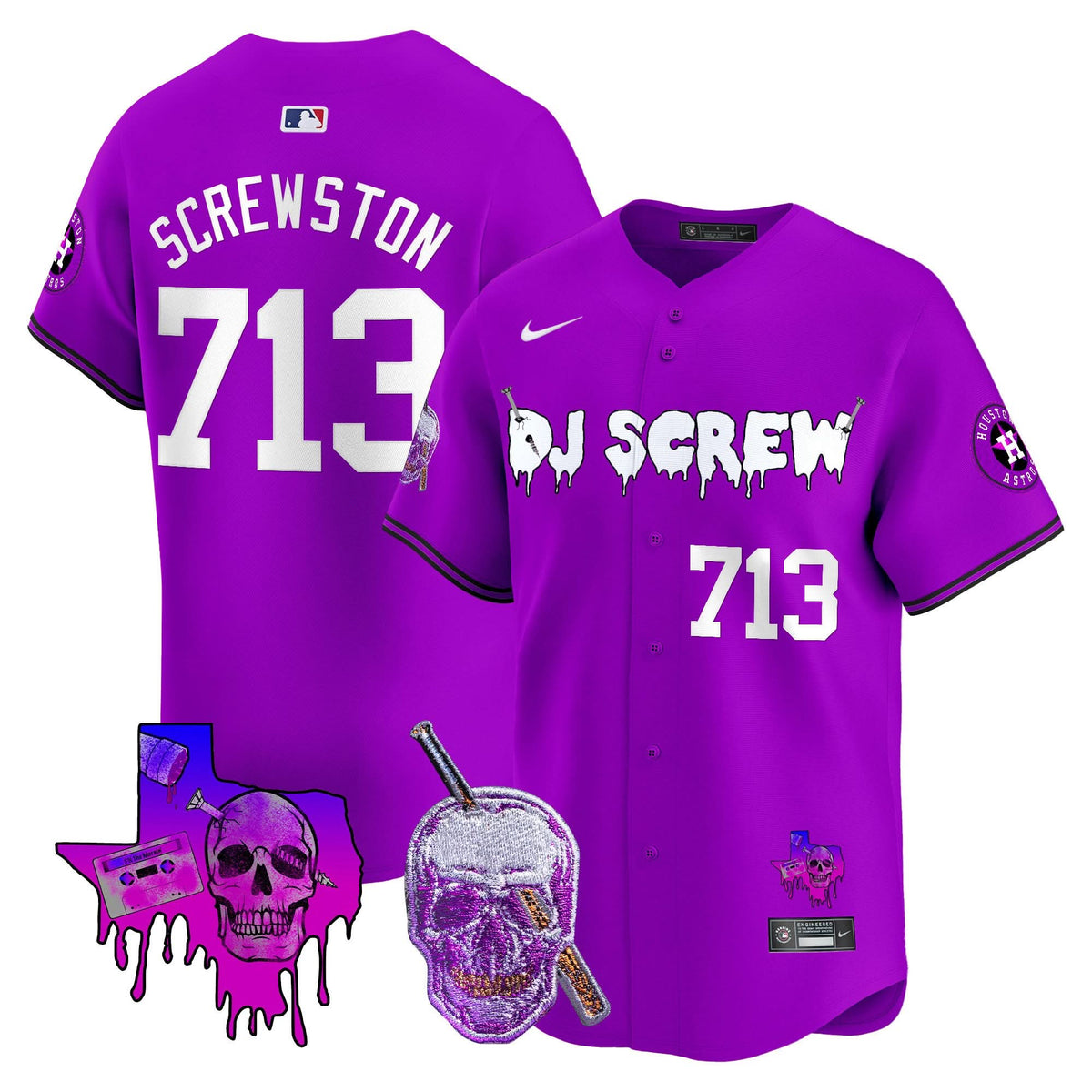 Men's Astros DJ Screw Vapor Premier Limited Jersey - All Stitched