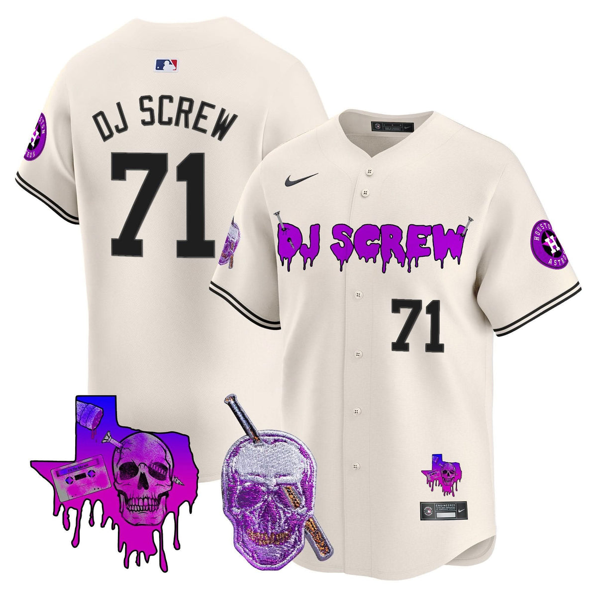 Men's Astros DJ Screw Vapor Premier Limited Jersey - All Stitched