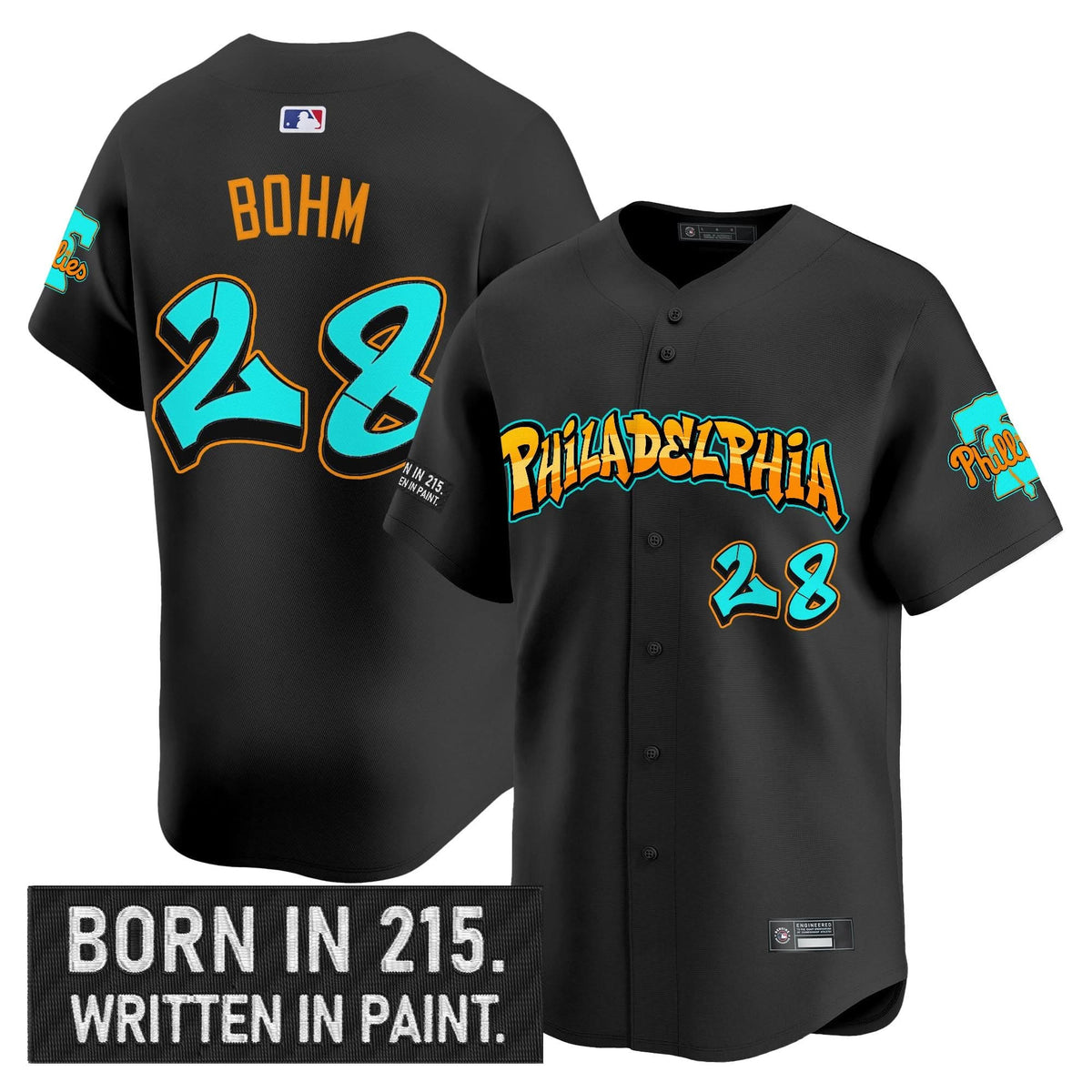 Men's Philadelphia Phillies 'Graffiti Broad Street Edition 'Vapor Premier Limited Jersey V2 - All Stitched