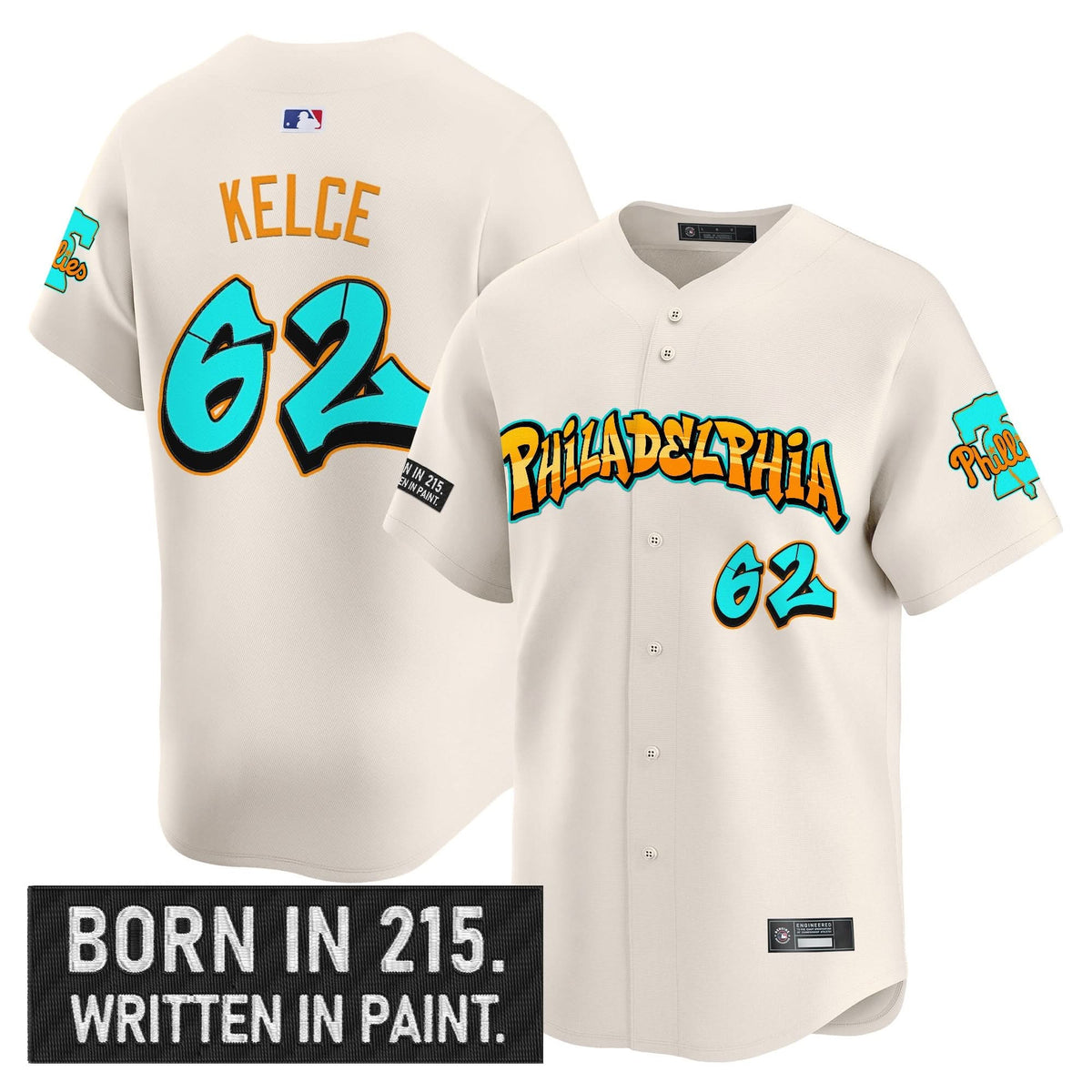 Men's Philadelphia Phillies 'Graffiti Broad Street Edition 'Vapor Premier Limited Jersey V2 - All Stitched