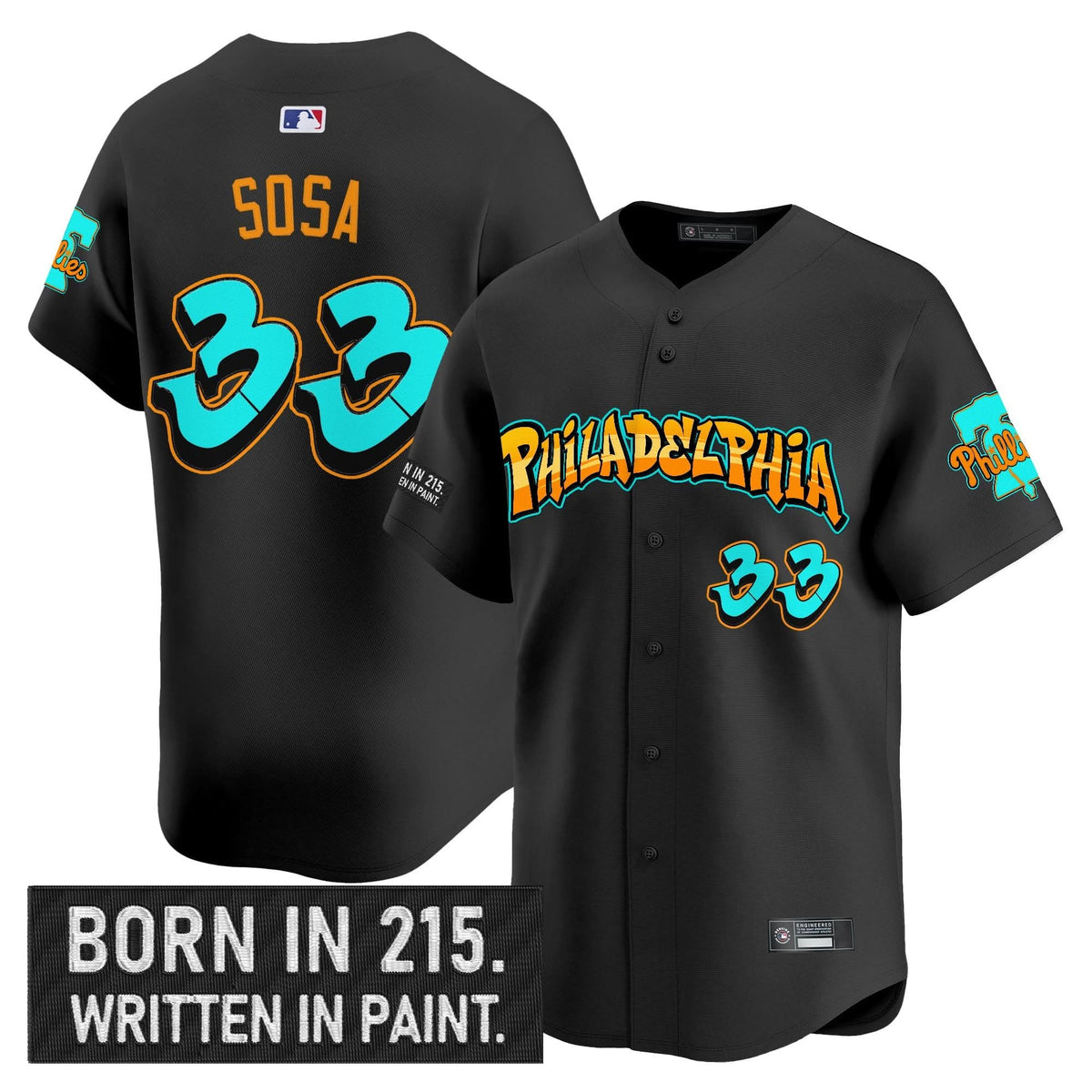 Men's Philadelphia Phillies 'Graffiti Broad Street Edition 'Vapor Premier Limited Jersey V2 - All Stitched