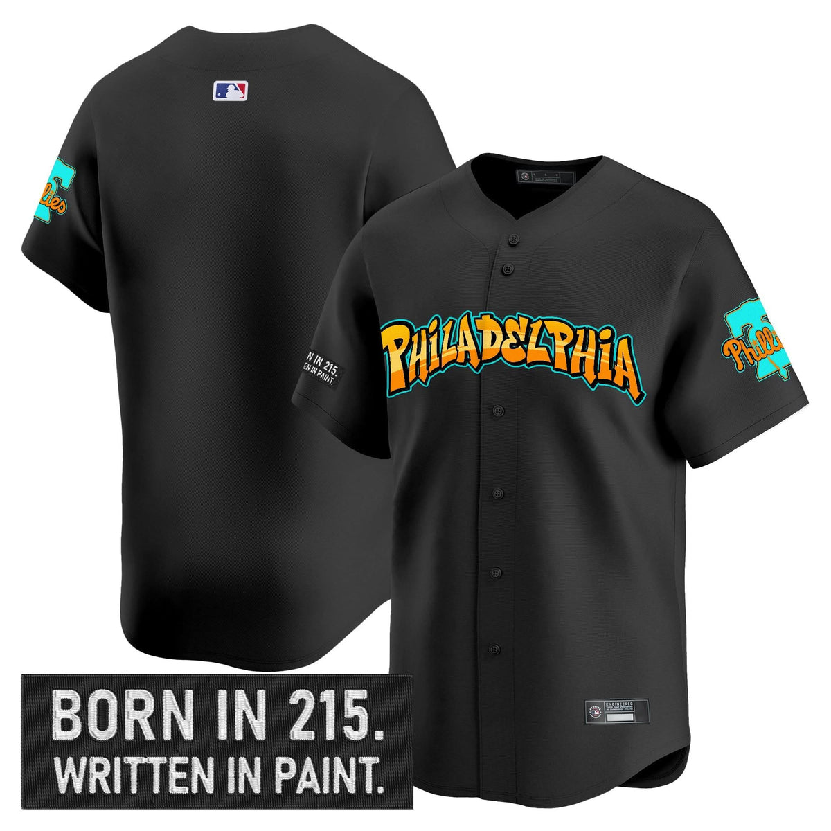 Men's Philadelphia Phillies 'Graffiti Broad Street Edition 'Vapor Premier Limited Jersey V2 - All Stitched
