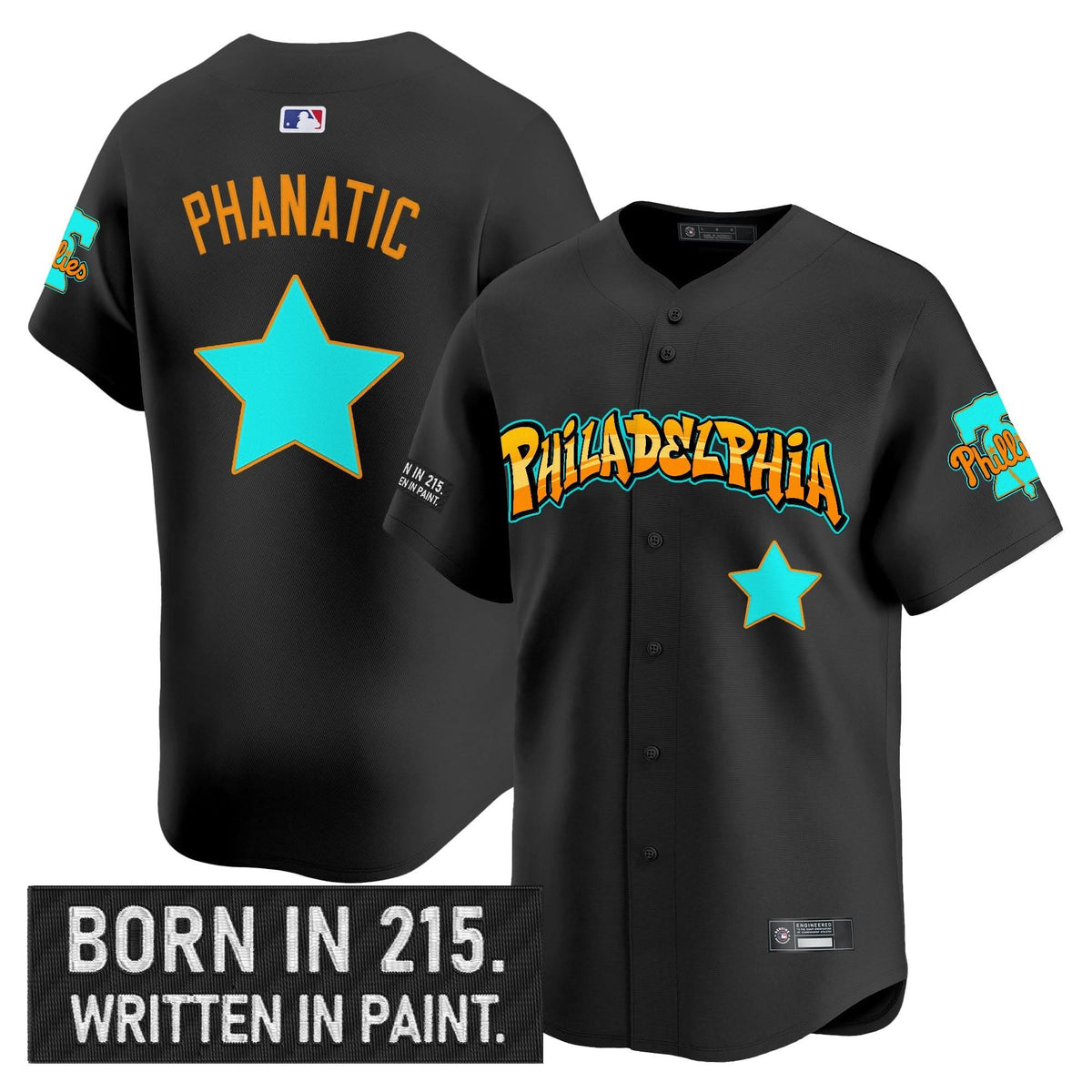 Men's Philadelphia Phillies 'Graffiti Broad Street Edition 'Vapor Premier Limited Jersey V2 - All Stitched
