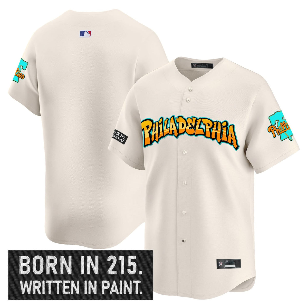 Men's Philadelphia Phillies 'Graffiti Broad Street Edition 'Vapor Premier Limited Jersey V2 - All Stitched