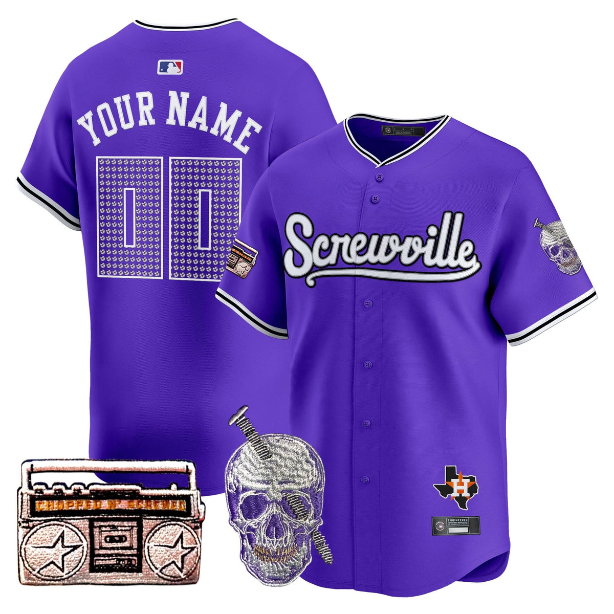 Astros DJ Screw 2025 Vapor Premier Limited Custom Jersey - All Stitched