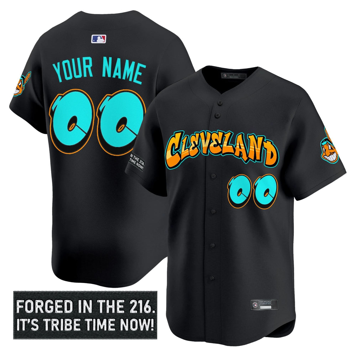 Cleveland Indians 'Graffiti 216 Ink Edition' Vapor Premier Limited Custom Jersey - All Stitched