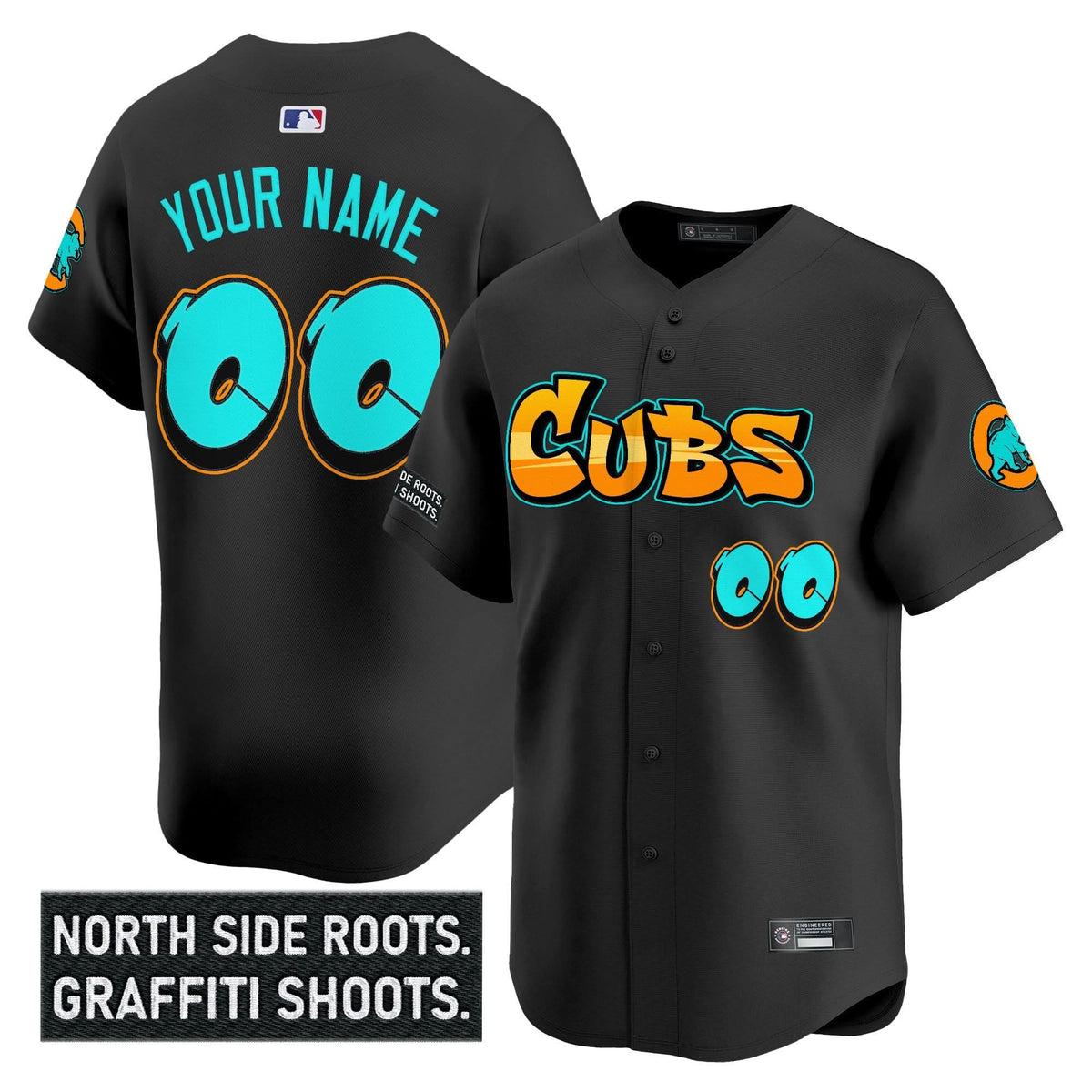 Chicago Cubs 'Graffiti North Side Edition' Vapor Premier Limited Custom Jersey - All Stitched