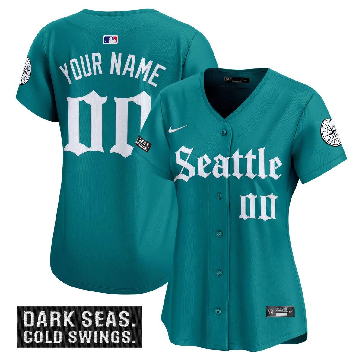 Seattle Mariners 'Deep Sea Gothic Edition' Vapor Premier Limited Custom Jersey - All Stitched