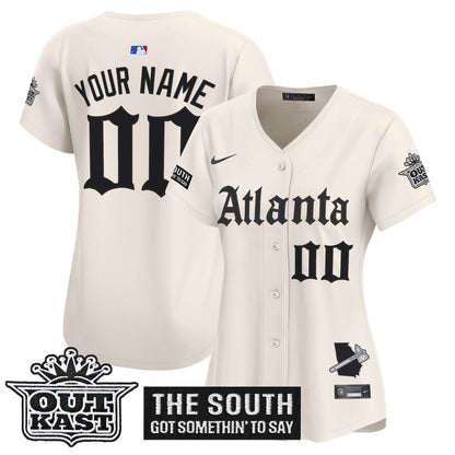 Atlanta Braves 'Gothic South x Outkast Edition' Vapor Premier Limited Custom Jersey - All Stitched