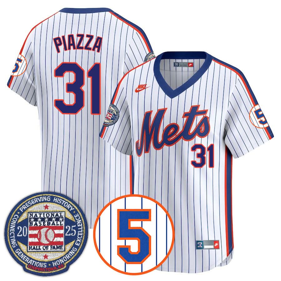 Men's New York Mets Number Retirement & Hall of Fame Gold Jersey - All Stitched