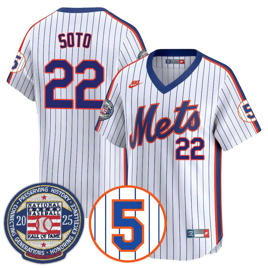 Men's New York Mets Number Retirement & Hall of Fame Gold Jersey - All Stitched