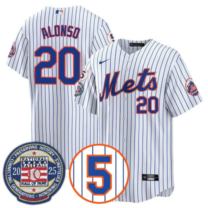 Men's New York Mets Number Retirement & Hall of Fame Gold Jersey - All Stitched