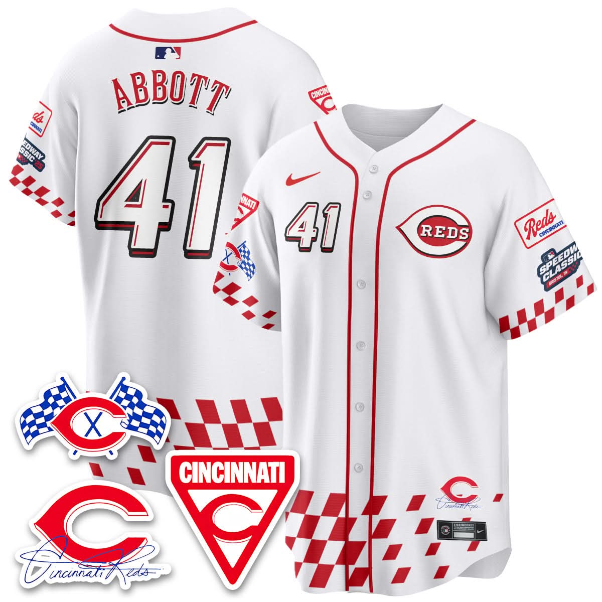 Men's Cincinnati Reds 2025 Speedway Limited Jersey V2 - All Stitched