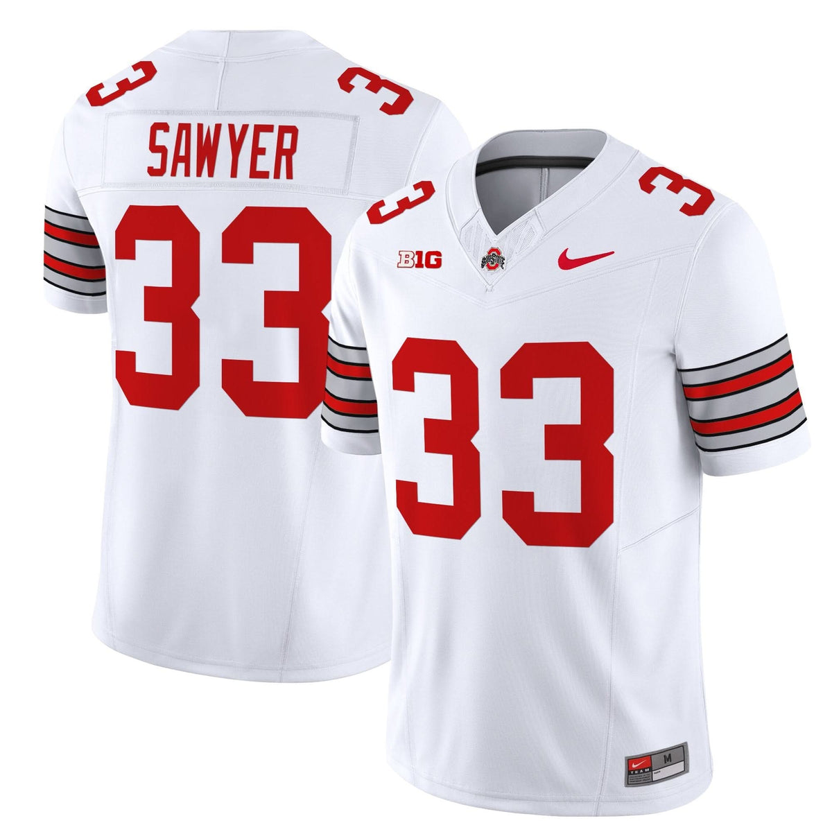 Men's Ohio State Buckeyes 'Heritage Stripe' 2025/26 Vapor Limited Jersey - All Stitched