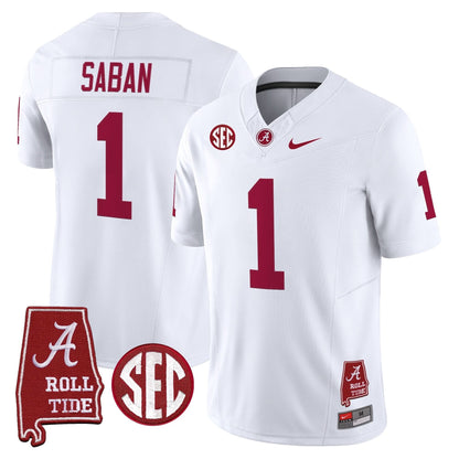 Men's Alabama Crimson Tide Throwback Vapor Limited Jersey - Alabama Map - All Stitched