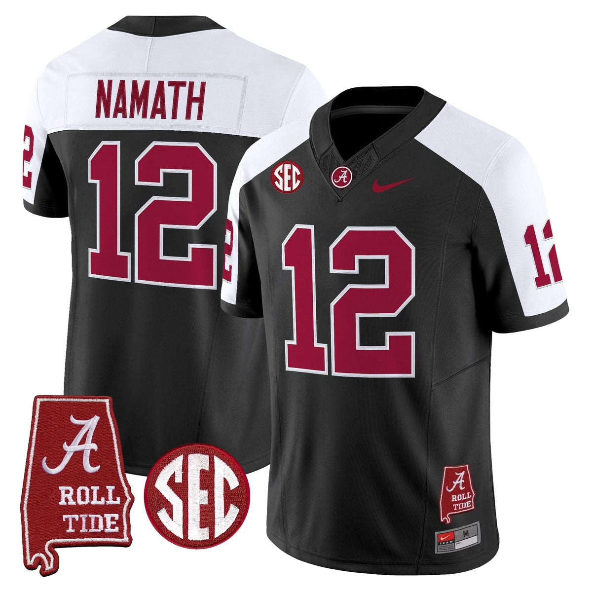 Men's Alabama Crimson Tide Throwback Vapor Limited Jersey - Alabama Map - All Stitched