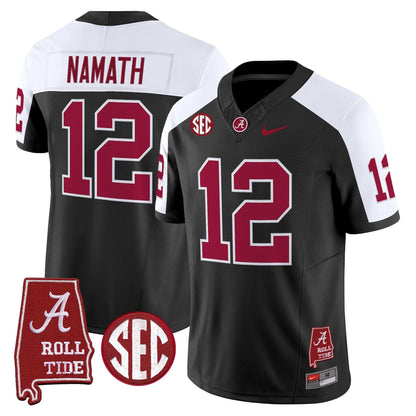 Men's Alabama Crimson Tide Throwback Vapor Limited Jersey - Alabama Map - All Stitched