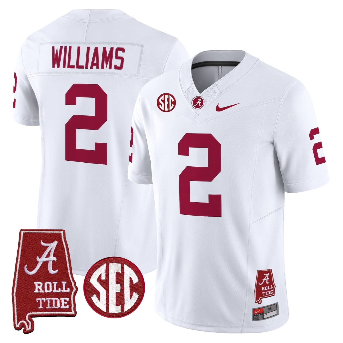 Men's Alabama Crimson Tide Throwback Vapor Limited Jersey - Alabama Map - All Stitched