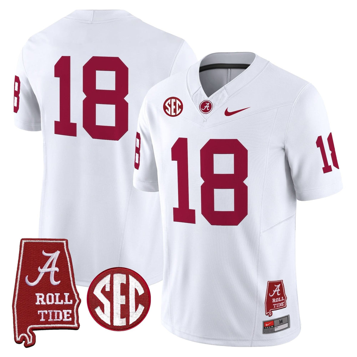 Men's Alabama Crimson Tide Throwback Vapor Limited Jersey - Alabama Map - All Stitched