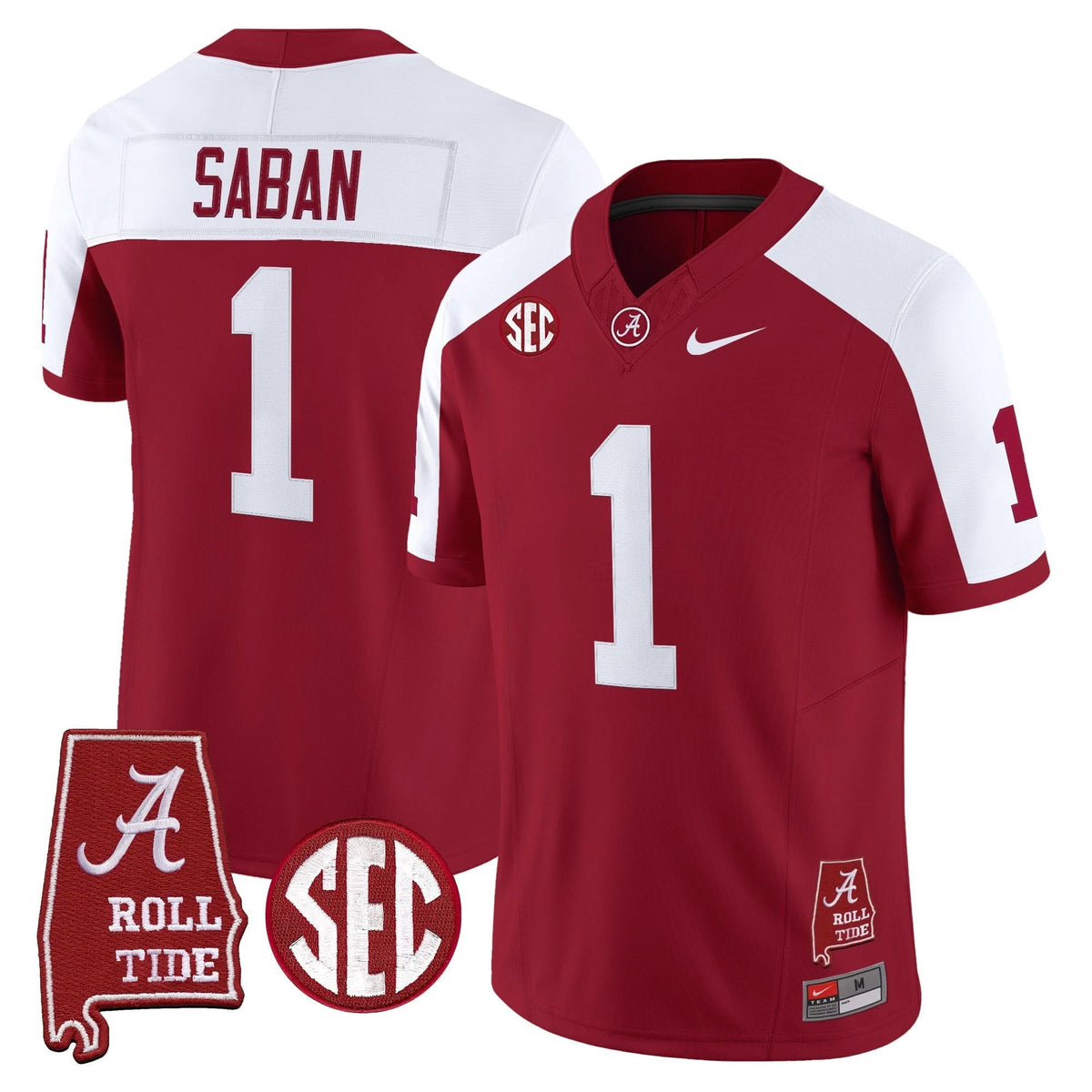 Men's Alabama Crimson Tide Throwback Vapor Limited Jersey - Alabama Map - All Stitched