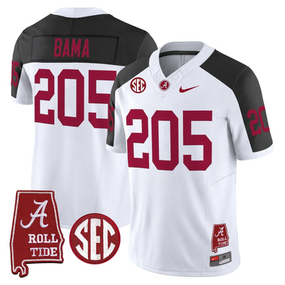Men's Alabama Crimson Tide Throwback Vapor Limited Jersey - Alabama Map - All Stitched