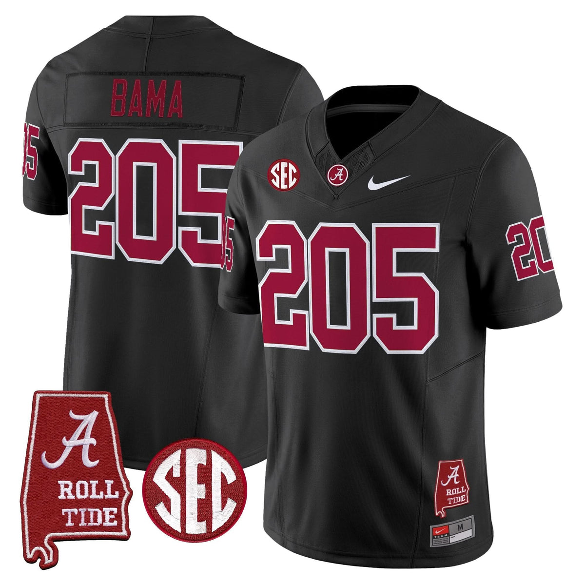 Men's Alabama Crimson Tide Throwback Vapor Limited Jersey - Alabama Map - All Stitched