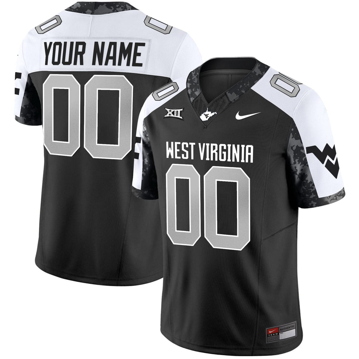 West Virginia Mountaineers 2025 Coal Rush Vapor Limited Custom Jersey - All Stitched