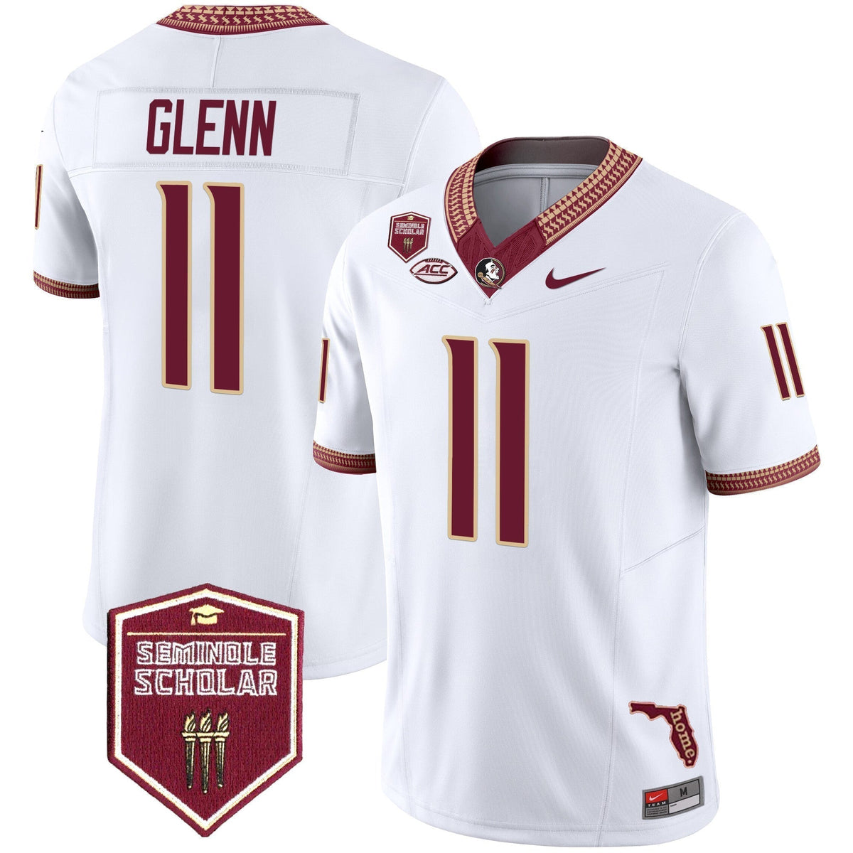 Men's Florida State Seminoles 2025 Seminole Scholar Patch Vapor Limited Jersey - All Stitched