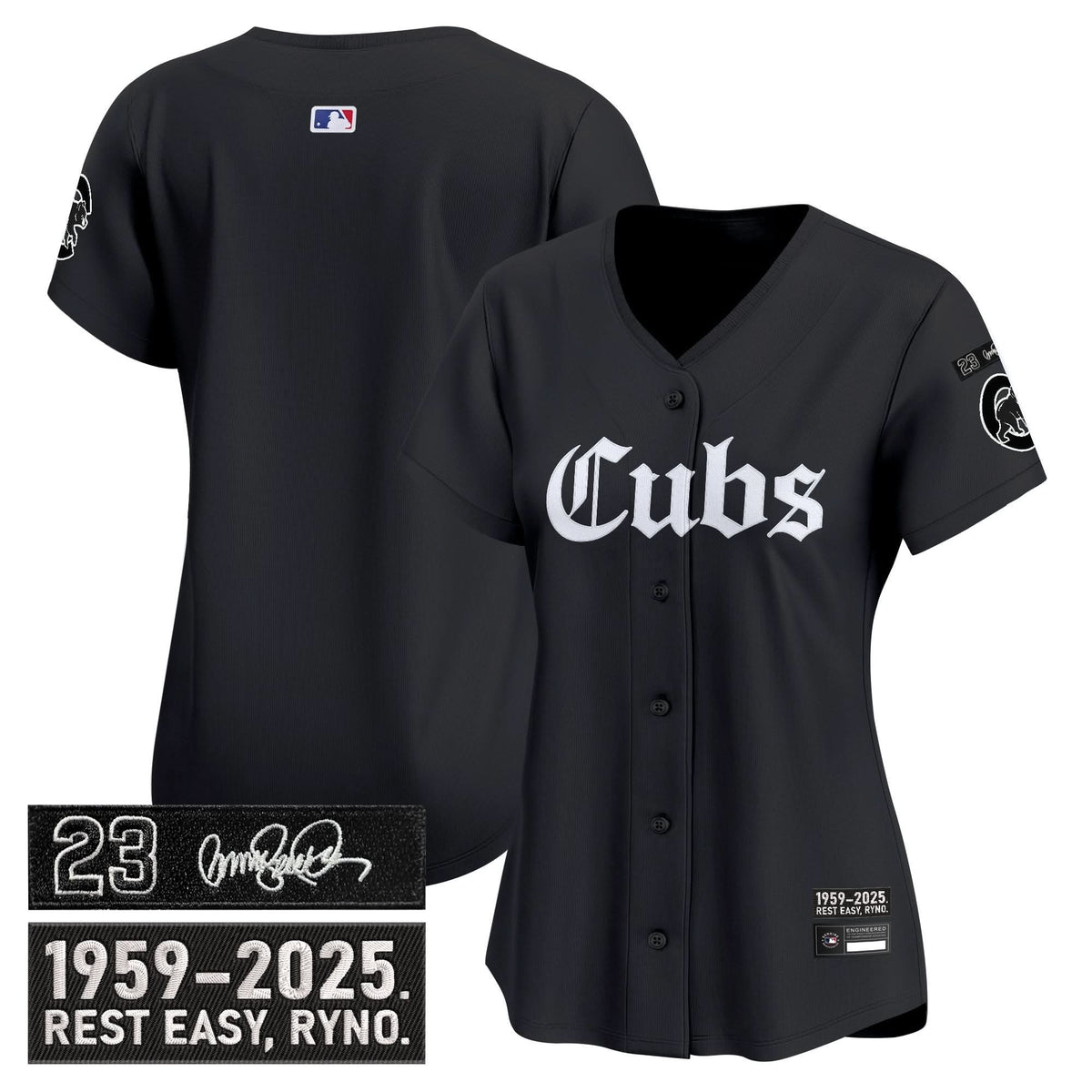 Women's Chicago Cubs 'Ryne Sandberg Tribute' Vapor Premier Limited Jersey - Gothic Edition - All Stitched