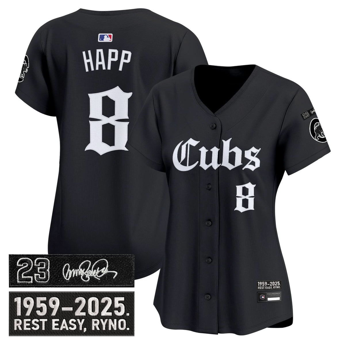 Women's Chicago Cubs 'Ryne Sandberg Tribute' Vapor Premier Limited Jersey - Gothic Edition - All Stitched