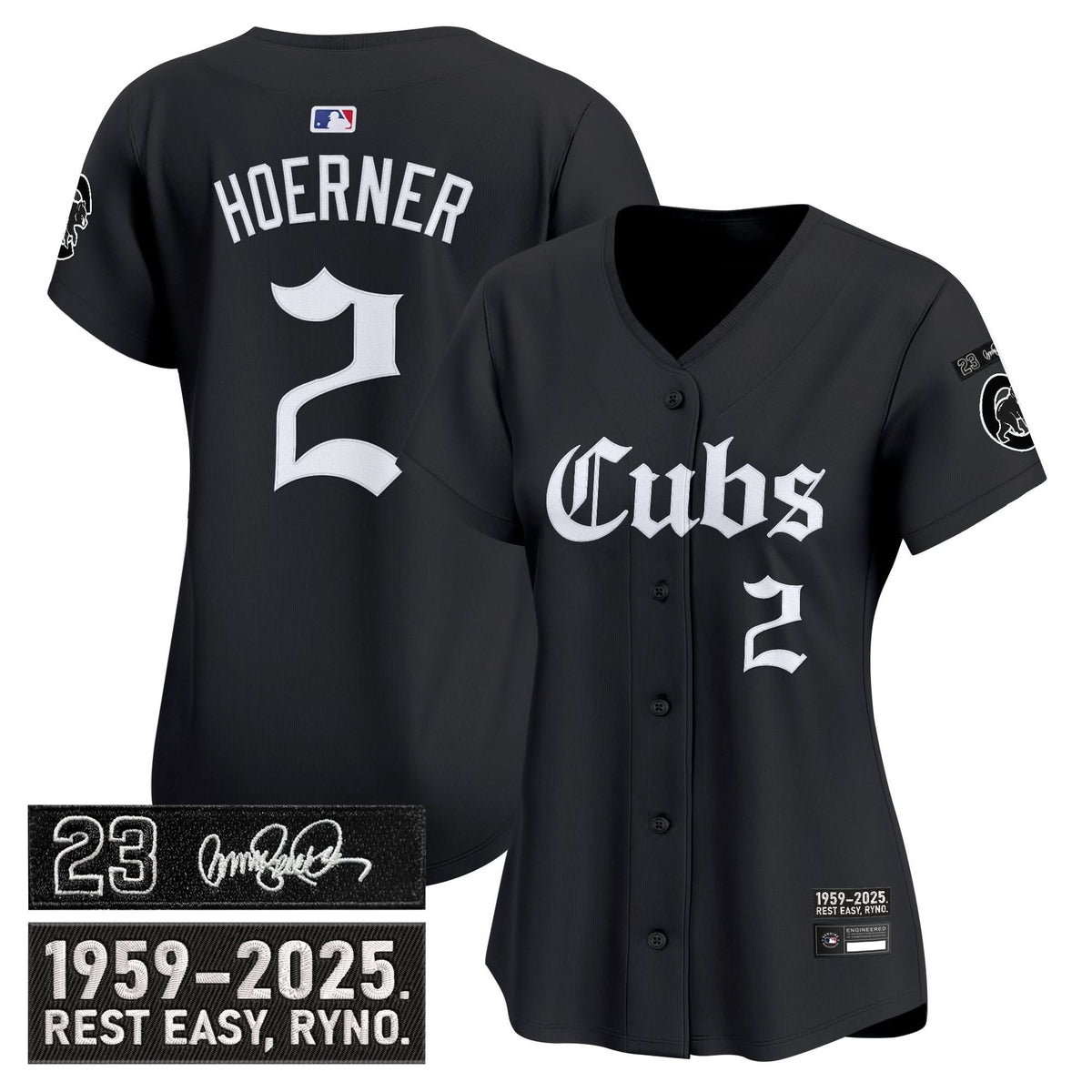 Women's Chicago Cubs 'Ryne Sandberg Tribute' Vapor Premier Limited Jersey - Gothic Edition - All Stitched