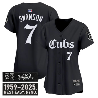 Women's Chicago Cubs 'Ryne Sandberg Tribute' Vapor Premier Limited Jersey - Gothic Edition - All Stitched