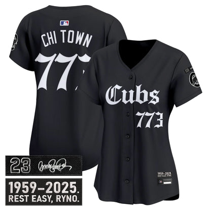 Women's Chicago Cubs 'Ryne Sandberg Tribute' Vapor Premier Limited Jersey - Gothic Edition - All Stitched