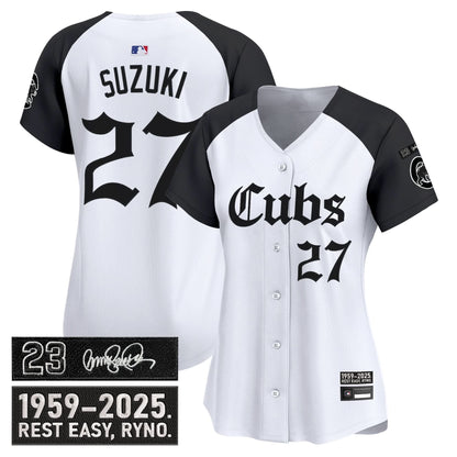 Women's Chicago Cubs 'Ryne Sandberg Tribute' Vapor Premier Limited Jersey - Gothic Edition - All Stitched